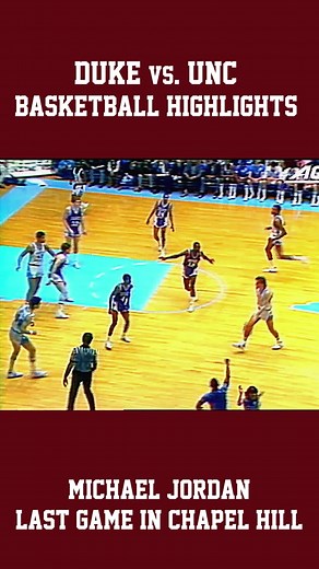 Michael Jordan's Last Game in Chapel Hill | Duke vs. UNC Basketball Highlights