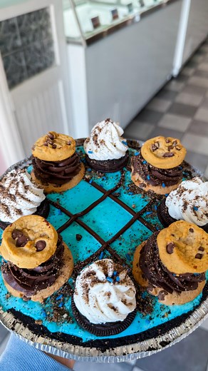 It’s officially ice cream pie season 😋 Our pies are a STEAL at only $15 a piece! Serves up to 8 people! That’s under $2 a person 👀 Order yours today! | Good Karma Ice Cream