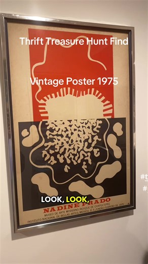 Thrift Treasure Hunt Find 1975 Vintage Poster #thrift #thrifted #thrifting #midcenturymodern #art