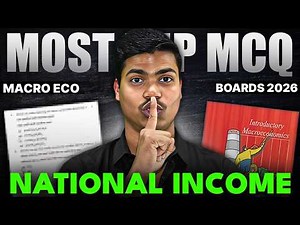 Most Important MCQ | National Income class 12 Economics Board Exam 2026 | 20 Marks Fixed