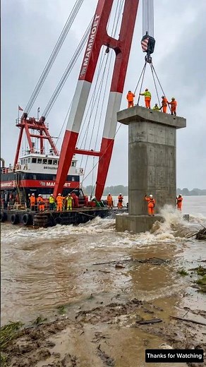 Building a Bridge in the Middle of a Flood #Construction