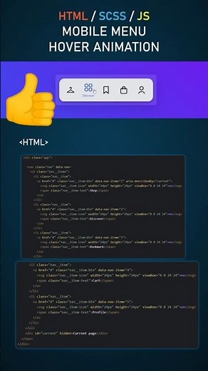 🔆 Menu Hover Animation #css #javascript #html #animation #hovereffect #menu #responsivedesign #how