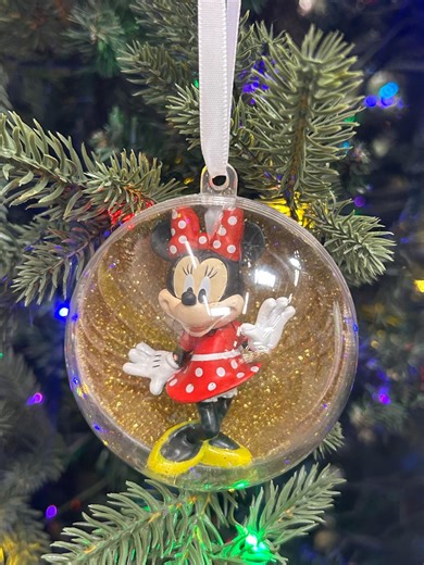 Mouse Couple Ornament Set | Clear Glitter Christmas Ornaments | Holiday Tree Decor | Gift for Disney Lovers | Set of 2 - Etsy