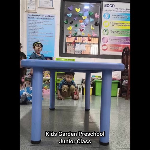 Physical Development : Gross motor skill training activity. အပီ​အ​​​ပြင် လေ့ကျင့်ရေး ဆင်းနေကြသော ဘေဘီလေးများ #juniorclass #KidsGardenPreschool #kidsoftiktok