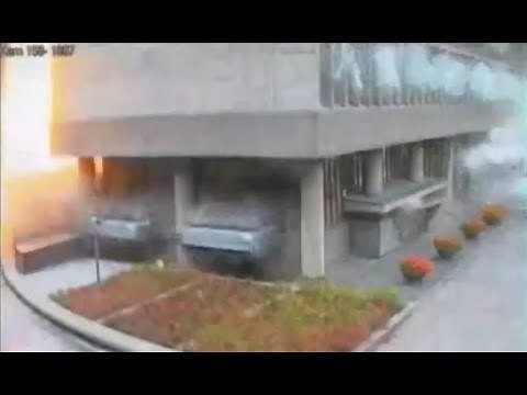 CCTV footage of the bomb attack in Oslo on the 22nd of July 2011