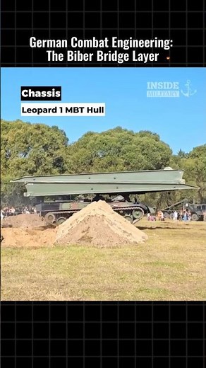 Leopard 1 Tank Chassis + Bridge Layer = Biber #militaryshorts