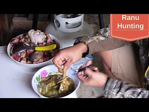 Cooking tender deer poop and squirrel meat and eating it all