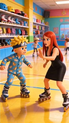 Naruto got kicked out of the skating rink! 😱
