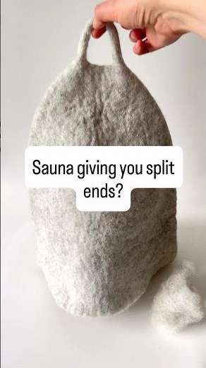 Undyed Wool Sauna Hat: Shield Your Hair Ends From Sauna Heat