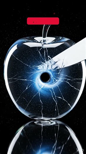 This Glass Apple Has a Black Hole Inside 🕳🍏 | Mind-Blowing ASMR 4K #asmr #satisfying #cutting