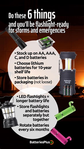 1K views | You stocked up on high-tech flashlights, but they don’t work on vibes alone. Stock up and rotate your batteries too! #batteryreplacement #localservice #smallbusiness #keyfobreplacement #batteries #AAbatteries #AAAbatteries #CBatteries #Dbatteries | Batteries Plus | Facebook