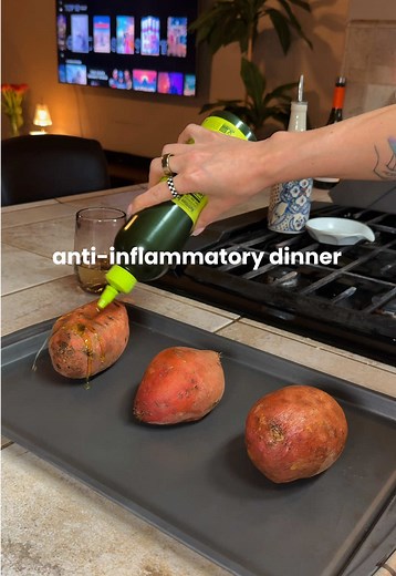 Anti-inflammatory & gut-friendly dinner! Sweet potato for fiber antioxidants, bone broth rice for gut support, and lemon chicken for lean protein 🍋 @getgraza @Fig App @Anti Inflammatory App | Fig #figpartner #antiinflammatory #guthealth #healthyfood #healthydinner