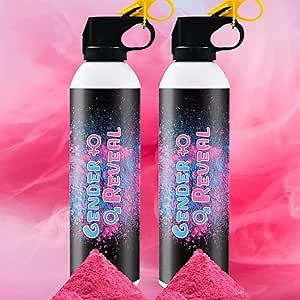Gender Reveal Fire Extinguisher Blue or Pink Large Gender Reveal Smoke Powder 2Pack Fire Extinguisher Baby Gender Reveal Powder Smoke for Gender Reveal Ideas Boy or Girl Powder Colored for Party Decor