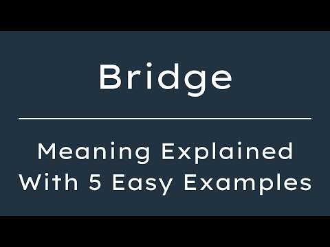 Bridge Meaning | What Does Bridge Mean? | Define Bridge, Pronunciation & Synonyms
