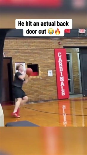 Basketball player runs out of the facility and then comes back for the open 3 pointer!