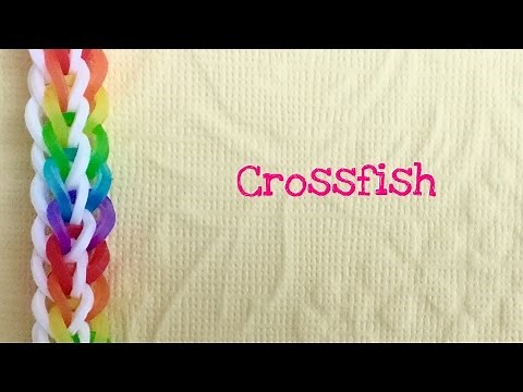 Rainbow Loom Bands Crossfish Easy Bracelet tutorial