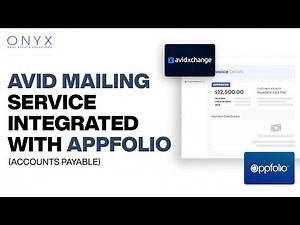 Avid Mailing Service Integrated with Appfolio (Accounts Payable)