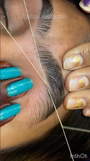Eyebrows threading tutorial/ Eyebrow threading #shorts #eyebrows #threading #viral #ytshorts