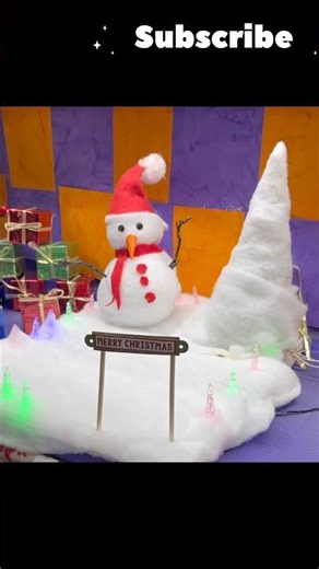 Snowman for Christmas 🎄 | School Art & Craft Competition #cristmasdecor #diy #diy