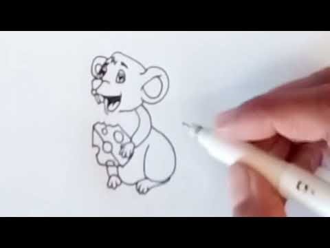 How to Draw A Mouse for young artist #drawing