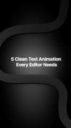 KAJAL 🦚 on Instagram: "5 Clean Text Animations Every Editor Needs ✨ Simple. Smooth. Professional. Perfect for reels, ads & client work. 👉 Save this reel 💬 Comment TEXT for the project file #VideoEditing #TextAnimation #AlightMotion #MobileEditing #ReelsEditor"
