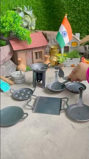 Black Mattel Utensil | Mini kitchen set | kale bartan | kale chhote bartan |small black mini utensil