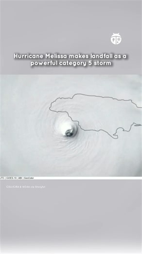 Hurricane Melissa made landfall in southwestern Jamaica on Tuesday morning as a Category 5 storm. "Catastrophic hurricane-force winds are spreading over Jamaica," the National Hurricane Center warned. "Total structural failure is likely near the path of Melissa, especially in higher elevations." Satellite imagery shows Melissa hitting Jamaica's southwestern coast. By 4 p.m., the storm weakened to Category 4 with 150 mph winds, but conditions remain life-threatening. | WeatherBug