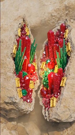 I Found a $230,000 Ruby crystal towers Geode Inside a Massive Volcano Rock! 💎😱