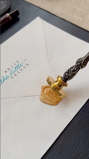 Elegant Calligraphy Letter with Wax Seal | ‘Enjoy the Little Things’ Handwritten Art