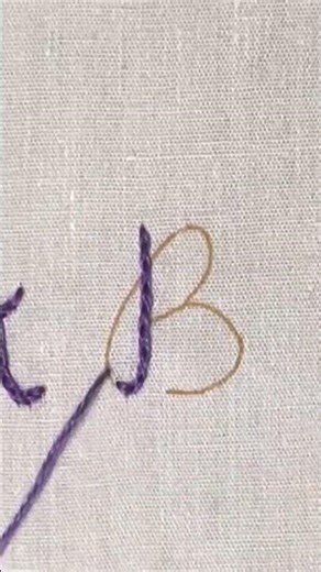 Alphabet embroidery - “B”/DIY splitback stitch lettering tutorial/Best embroidery stitch for letters