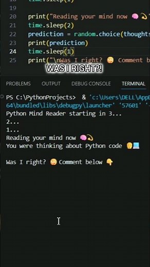 Python Just Read My Mind 😳💻