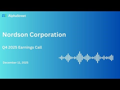 NDSN Stock | Nordson Corporation Q4 2025 Earnings Call