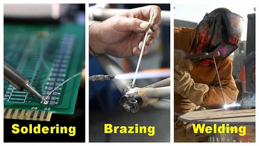 welding vs soldering vs brazing difference