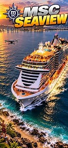 MSC SEAVIEW cruise ship in Santos @cruzeiros2025 #google #drone #ship #shorts