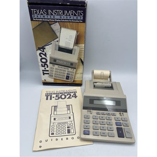 Texas Instruments TI-5024 Printing Calculator in Original Box With Manual 1986 - Etsy Canada