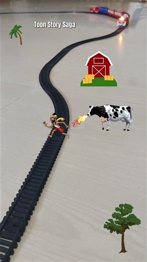 Dragon Cow 🐮 is firing at the farmer near the farm and the train is approaching fast 🔥 | Cow Videos
