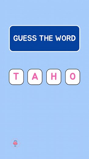 Word Scramble | 4 Letter Word #fyp #foryou #WordScramble #scrambledwords #guesstheword