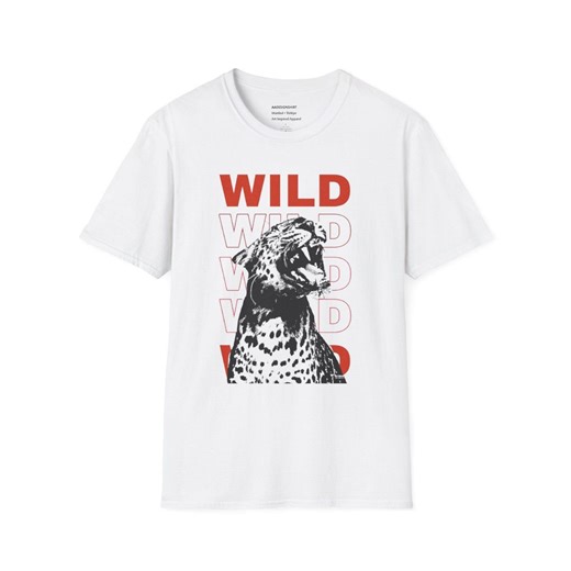 Leopard Graphic Tee, Wild Roar Streetwear Top, Animal Print Shirt - Etsy