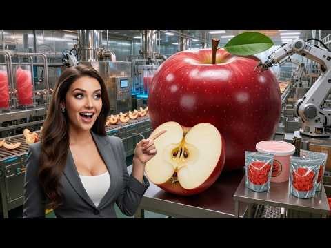 Inside the Massive Apple Processing Plant: How Juice, Puree & Dried Chips Are Made