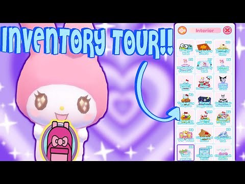 Inventory Tour! | Roblox My Hello Kitty Cafe | Riivv3r