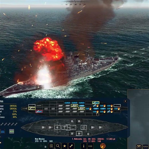 Ammo Explosion | USS Nebraska explodes USS New Mexico | #WarOnTheSea #gaming #warthunder #games