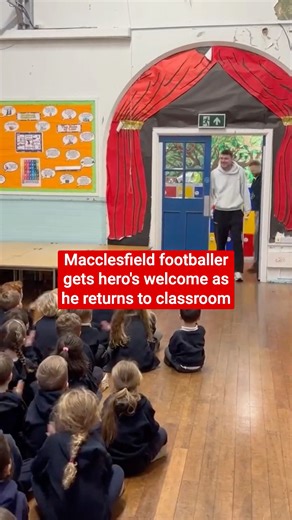 Macclesfield FC player Sam Heathcote received a hero’s welcome upon his return to his teaching job following the club’s historic FA Cup win against Crystal Palace. The defender, who teaches PE, returned to the classroom on Monday, to a loud applause and cheers from his pupils at Stamford Park Primary School. | The Independent
