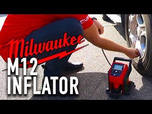 Milwaukee M12 Inflator in action