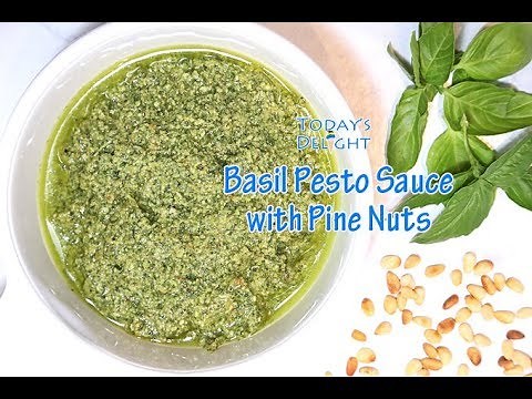 How to Make Basil Pesto Sauce with Pine Nuts - Today's Delight