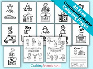 20 Community Helper Coloring Pages (FREE Printable)