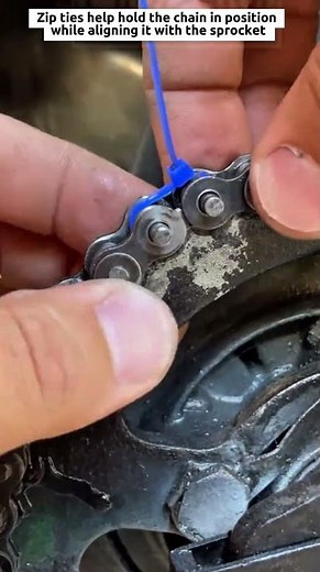 How to Install Chain Fast Using Zip Tie Technique #automobile