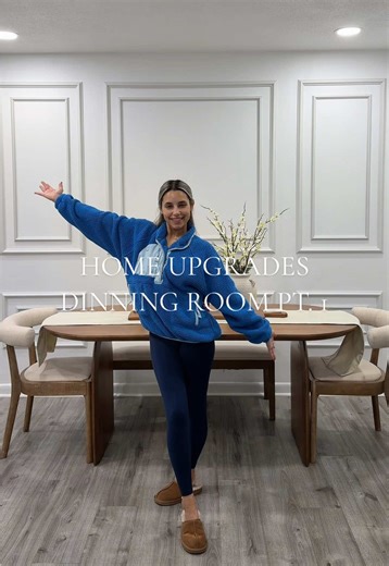 I loved the results so much! I’m so excited for part 2. #homeupgrades #walldesign #homerenovations #wallmoulding #homeupgrade