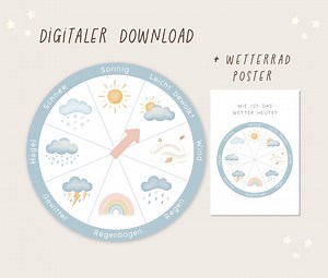 Weather Wheel for Children, Weather Wheel Poster Weather Clock, Weather Symbols, Learn About the Weather Weather Disc, Weather Poster, Digital Download, PDF Download - Etsy Australia