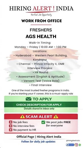 AGS Health HIRING – Walk-in Drive