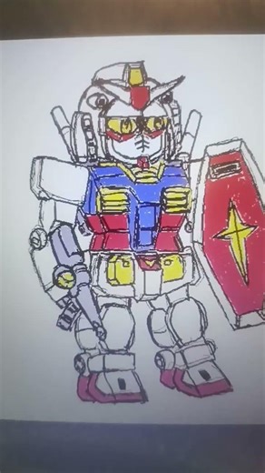 RX-78-2ガンダムvsネビロス(バディ・コンプレックス) Buddy complex #デジタルイラスト #らくがき #rx782gundam #機動戦士ガンダム